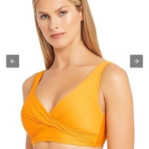 Sea Level Swim Casablanca Front MultiFit Bra Top Sunflower Size US 10 NWT